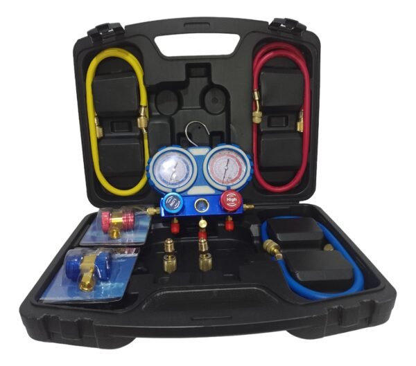 Manifold Maletin Dual R410 R22 R134 + Acoples Automotor