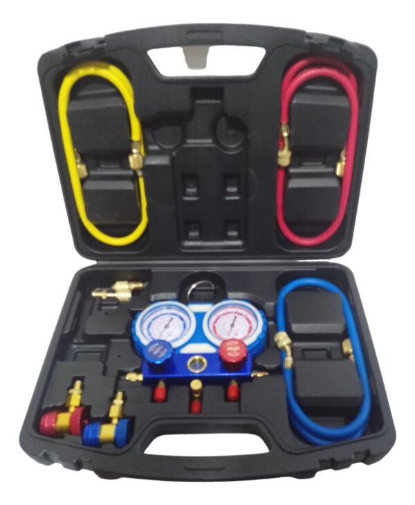 Manifold Maletin Dual R410 R22 R134 + Acoples Automotor