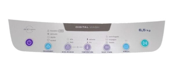 Serigrafia Panel Autoadhesivo Electrolux Digital Wash