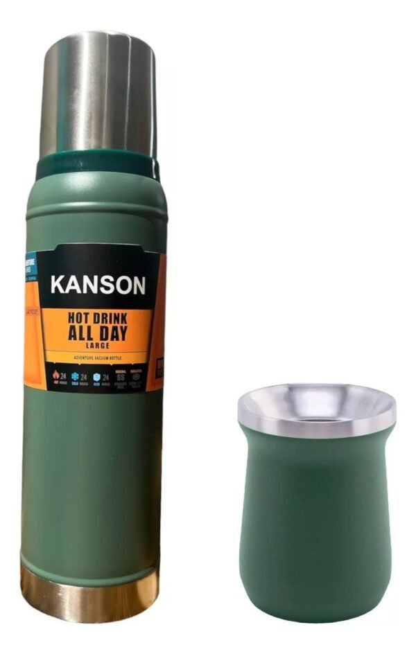 Set Matero Tipo Stanley Termo 1 Litro + Mate Termico