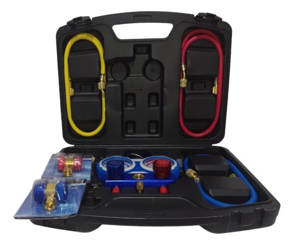 Manifold Maletin Dual R410 R22 R134 + Acoples Automotor