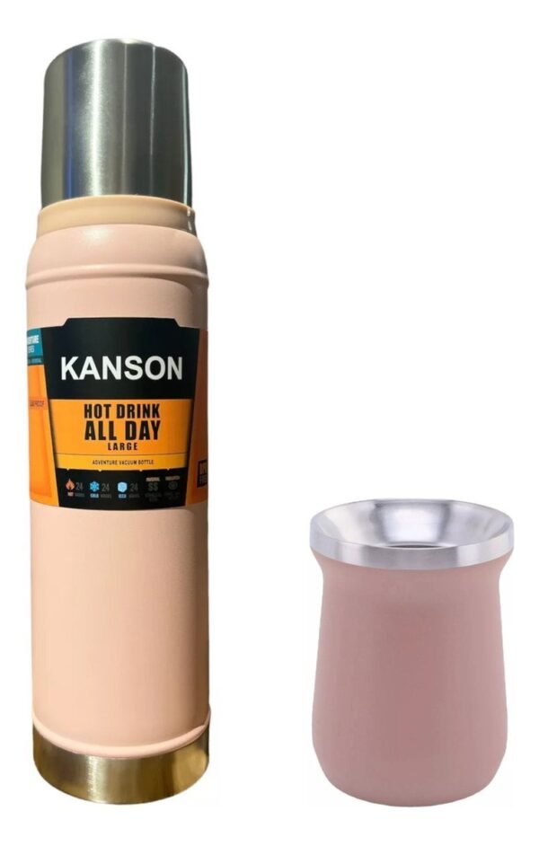 Set Matero Tipo Stanley Termo 1 Litro + Mate Termico