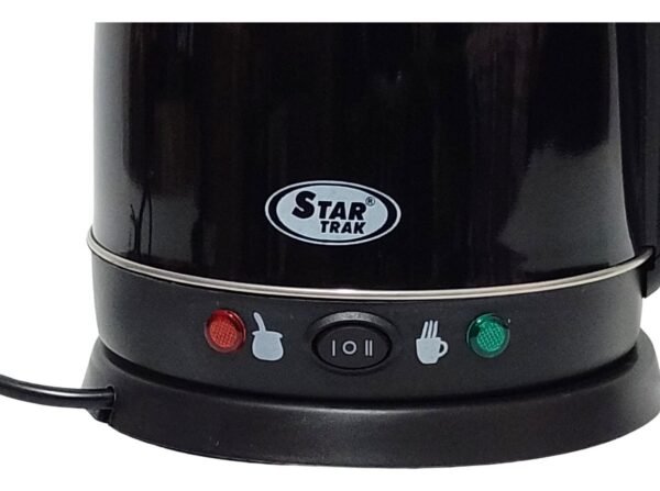 Pava Jarra Eléctrica Startrak Negra Aceroinox Corte Mate 1.8